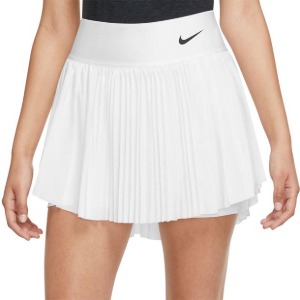 [나이키 여성용 코트 드라이-핏 어드밴티지 플리티드 테니스 스커트] NIKE Women`s Court Dri-FIT Advantage Pleated Tennis Skirt (치마길이 옵션) - White