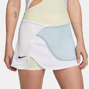 [나이키 여성용 코트 드라이-핏 파리스 슬램 테니스 스커트] NIKE Women`s Court Dri-FIT Paris Slam Tennis Skirt - White