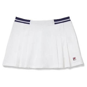 [휠라 여성용 Heritage 시그니쳐 테니스 스커트] FILA Women`s Heritage Signature Tennis Skirt - White
