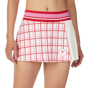 [휠라 여성용 Brandon Maxwell 콜라보 프린트 테니스 스커트] FILA Women`s Brandon Maxwell Printed Tennis Skirt - Candy Plaid