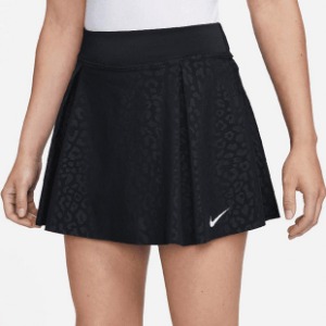 [나이키 여성용 어드밴티지 클럽 레귤러 프린트 테니스 스커트] NIKE Women`s Advantage Club Regular Printed Tennis Skirt - Black