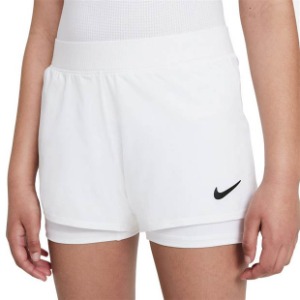[나이키 여자 쥬니어 코트 드라이핏 빅토리 테니스 반바지] NIKE Girl&#039;s Court Dri-FIT Victory Tennis Shorts - White